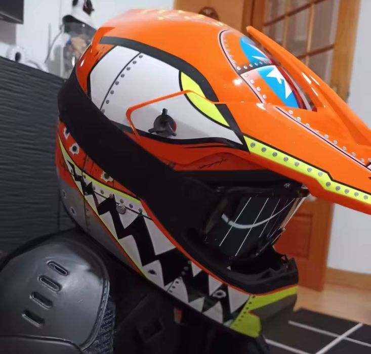 Kask fullface pełny Hulajnoga rower gogle S M L XL Wysyłka Pobranie