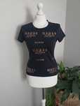 T-shirt czarny złote napisy Guess roz.XS/S
