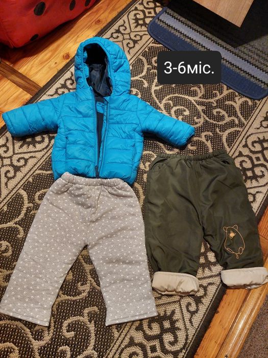 Комбінезон куртка шубка штани шапка дівчинка хлопчик новонароджені 0-3