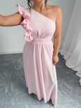 Elenzga Plus Size  Elegancka asymetryczna sukienka XL
