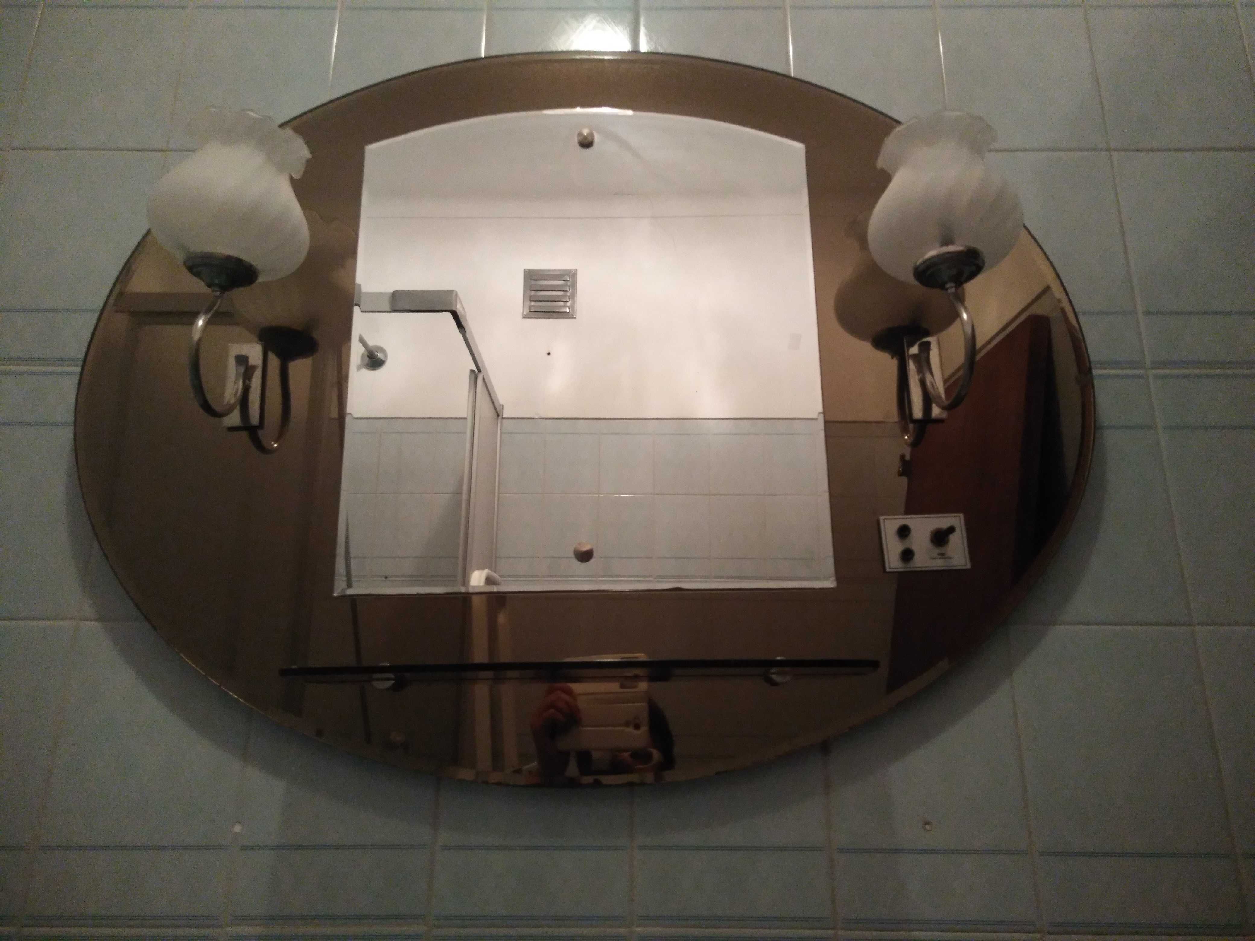 Espelho oval para quarto de banho