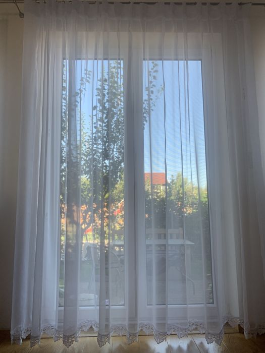 Firany białe z woalu