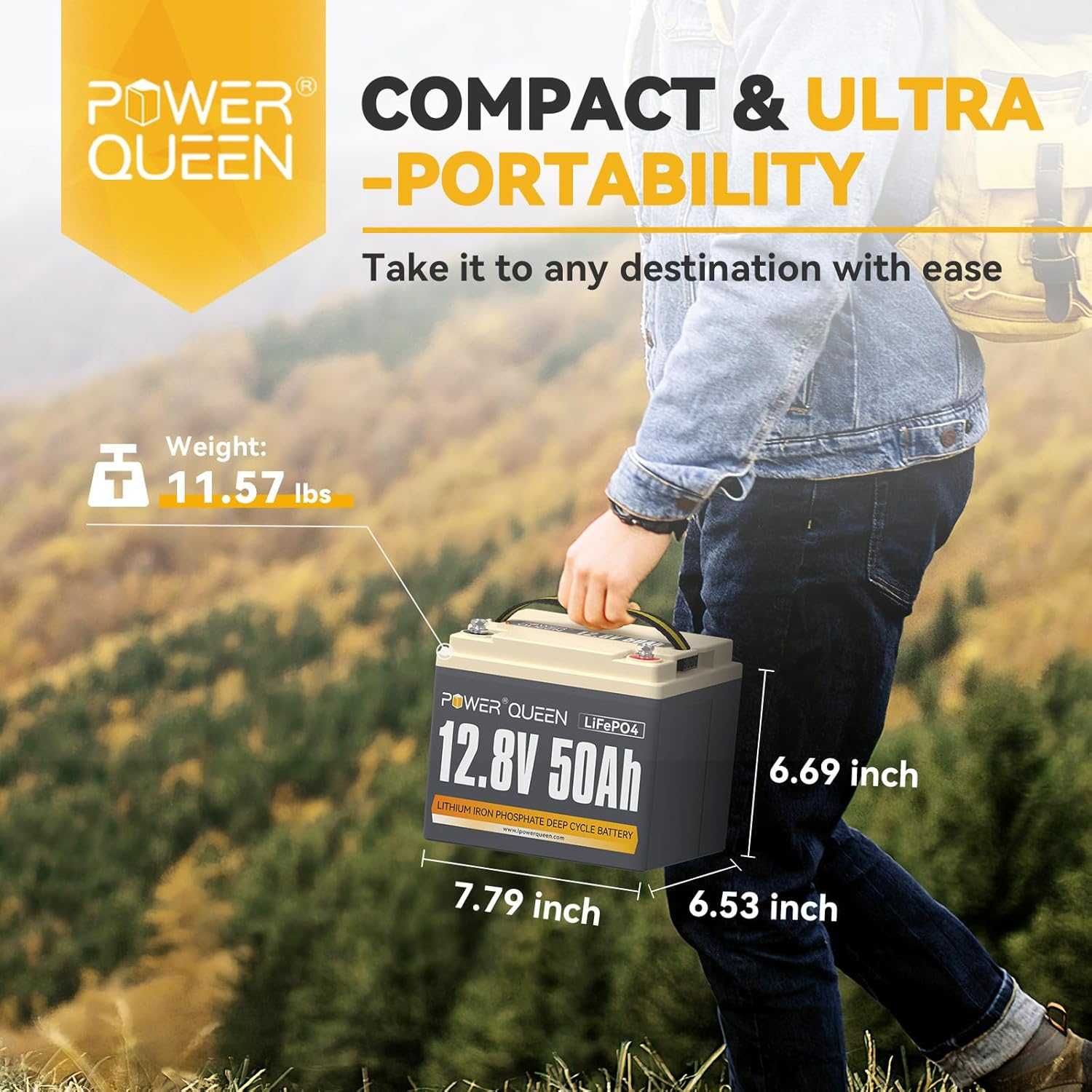 Аккумулятор Power Queen 12.8V 50Ah LiFePO4