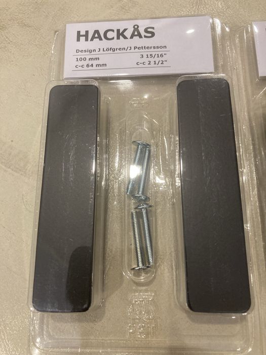 4 puxadores Hackas de 100 mm