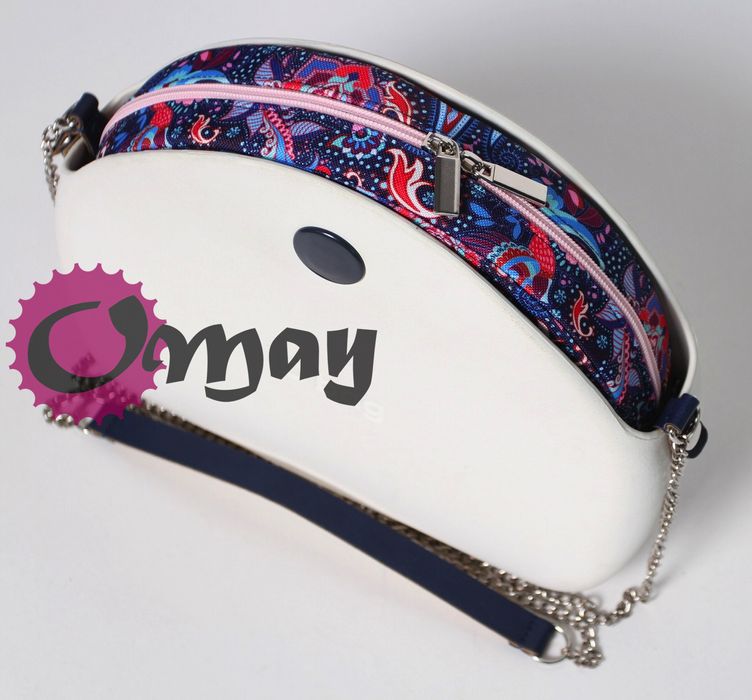 organizer OBAG MOON LIGHT granatowy orient pudrowy róż 2kieszenie OMAY