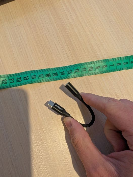 Перехідник Ugreen кабель Type-C — 3.5 mm для навушників 10CM Black