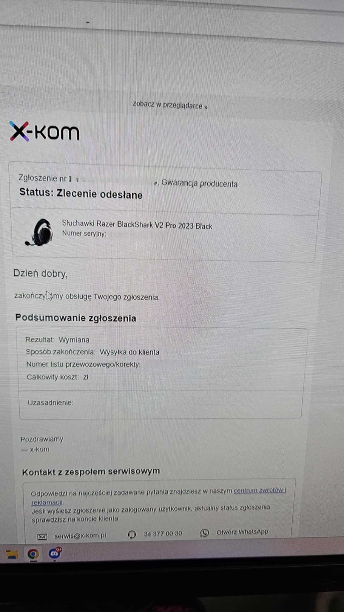 NOWE! Słuchawki RAZER BlackShark V2 Pro 2023 Bezprzewodowe Czarne