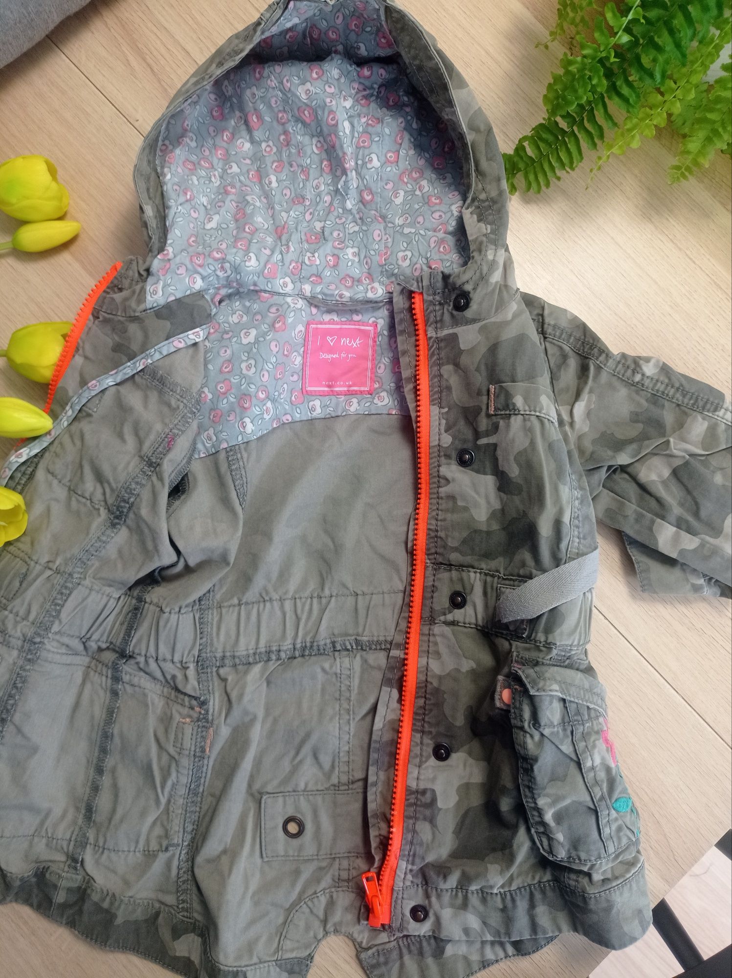 Kurtka wiosnna / przejściowa NEXT parka 86cm 12-18 miesięcy