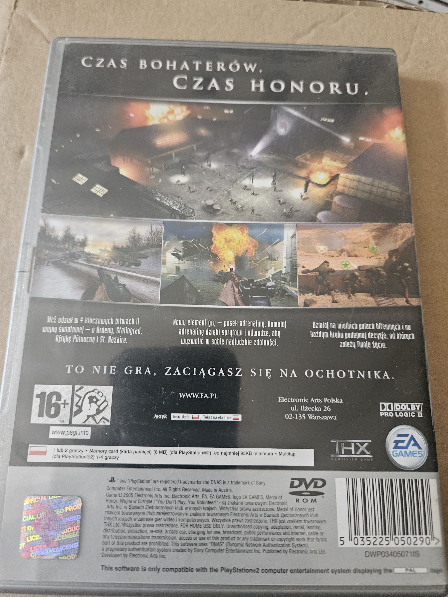 Medal of honor Wojna w Europie gra na ps2