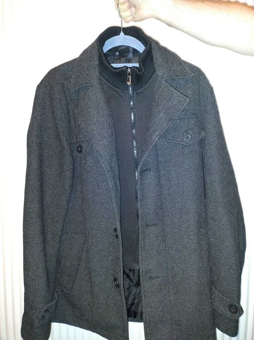 Płaszcz męski ciemnoszary SMOG