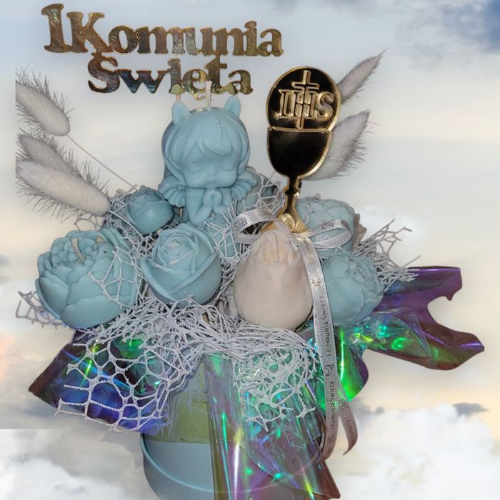 Flowerbox że świeczkami sojowymi