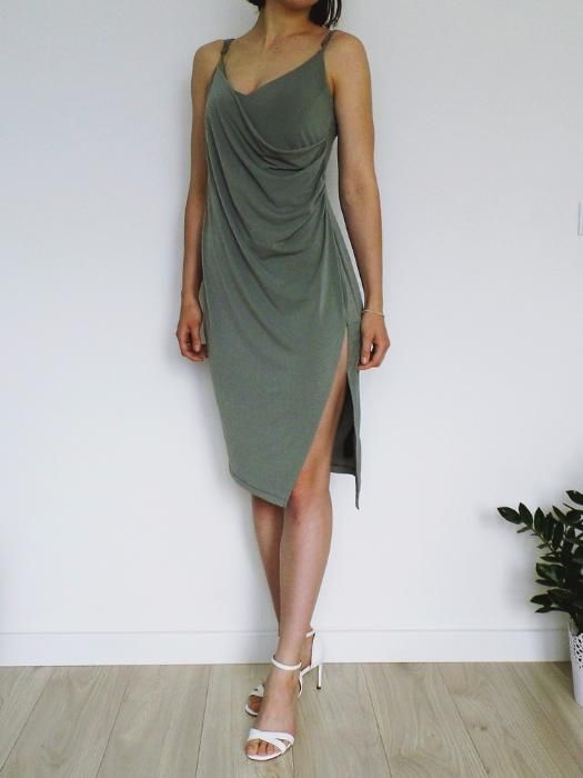 ASOS drapowana sukienka midi