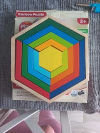 Puzzle drewniane Montessori