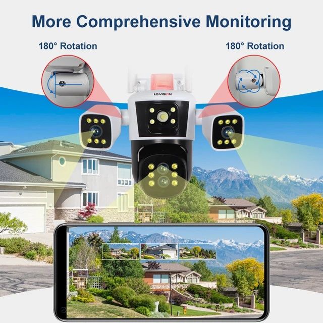 LS VISION 8K 16MP 10X ZOOM Камера на три сторони огляду
