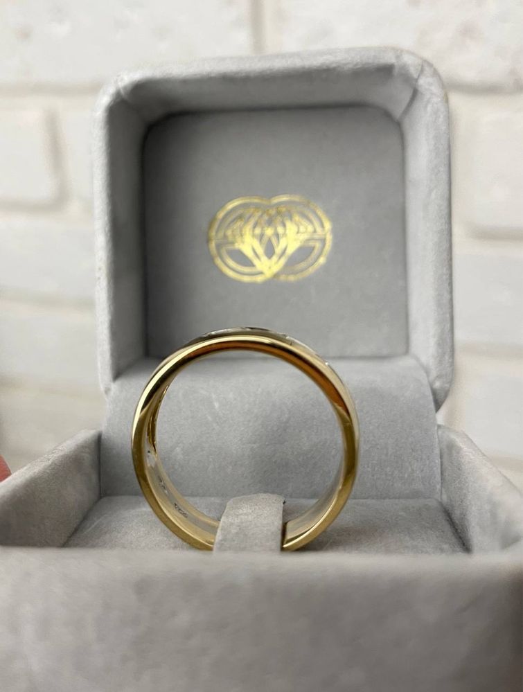 Золотое мужское кольцо 750 проба 18к