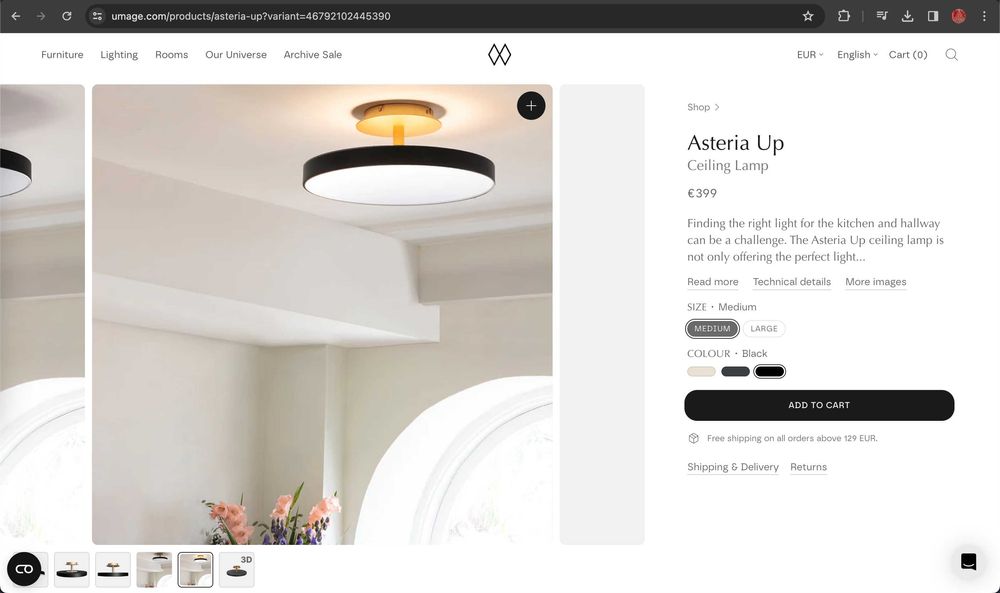 Asteria Up candeeiro NOVO em caixa