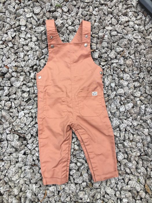 Spodenki ogrodniczki 86 dzieci 1-1,5 roku koralowe brazowe Primark
