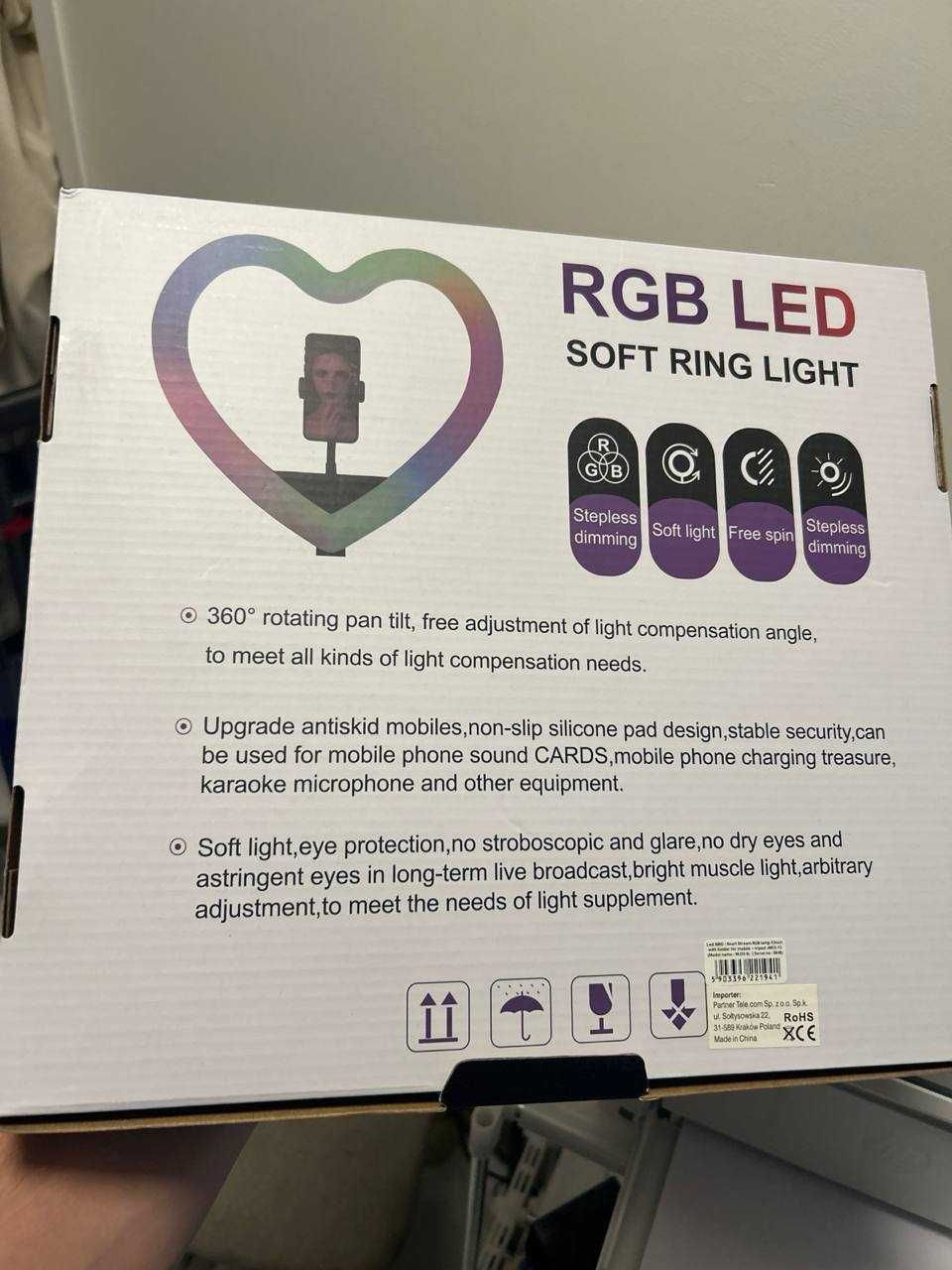 RGB LED Ring Light w Serce - Idealne do Zdjęć