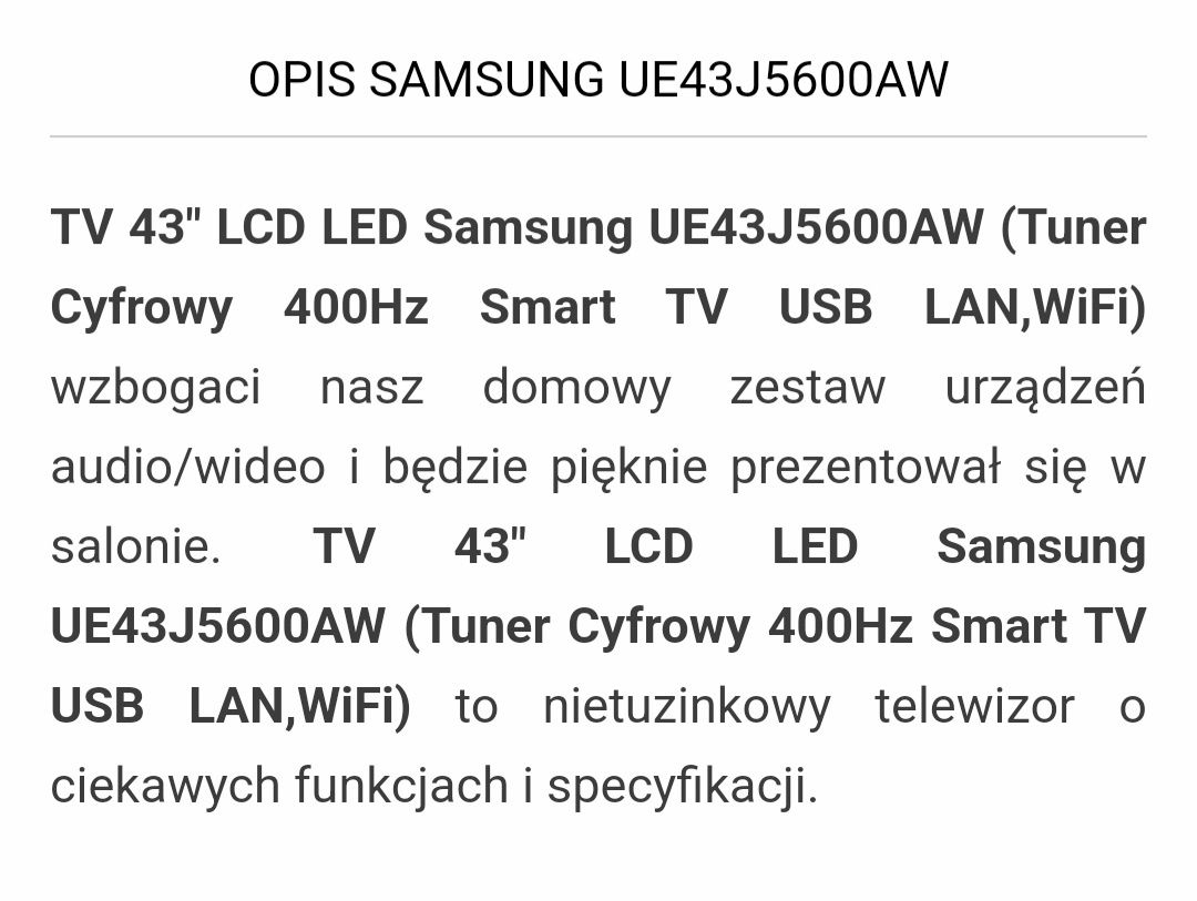 Telewizor samsung