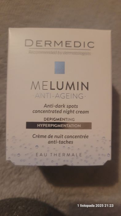Dermedic Melumin krem na przebarwienia na noc.,01.27r.