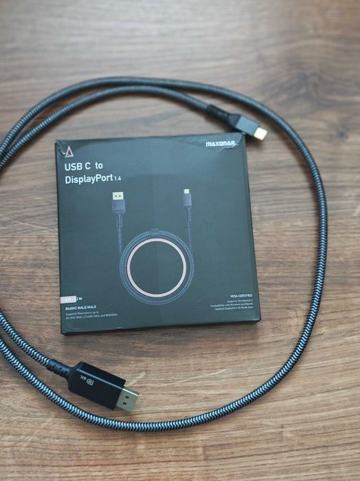 Kabel USB C do DisplayPort 1.4 Maxonar 1.2 m