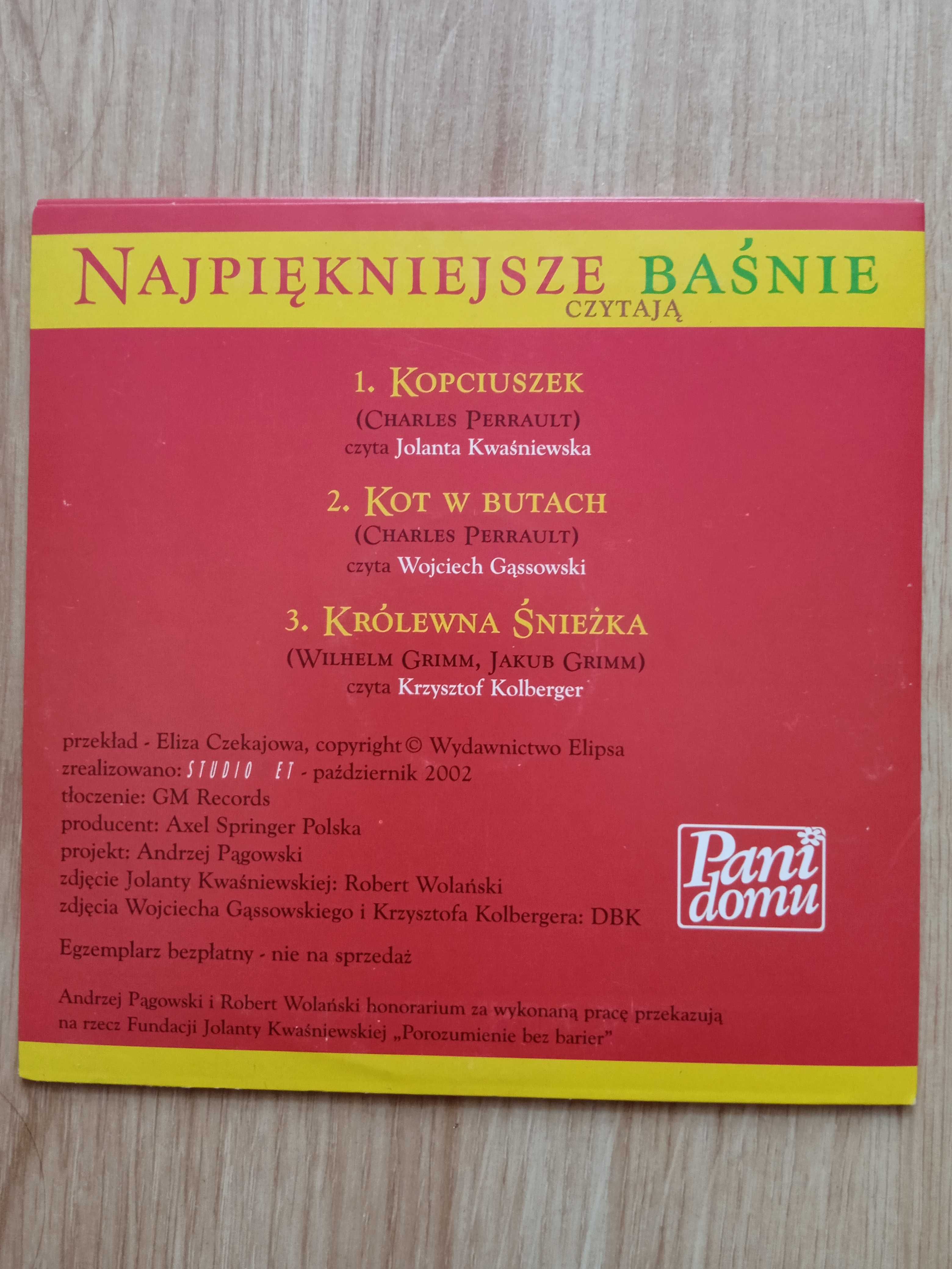 Najpiękniejsze Baśnie czytają Kwaśniewska, Kolberger, Gąssowski - CD