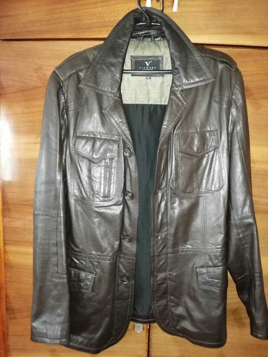 Кожаный пиджак весна-осень