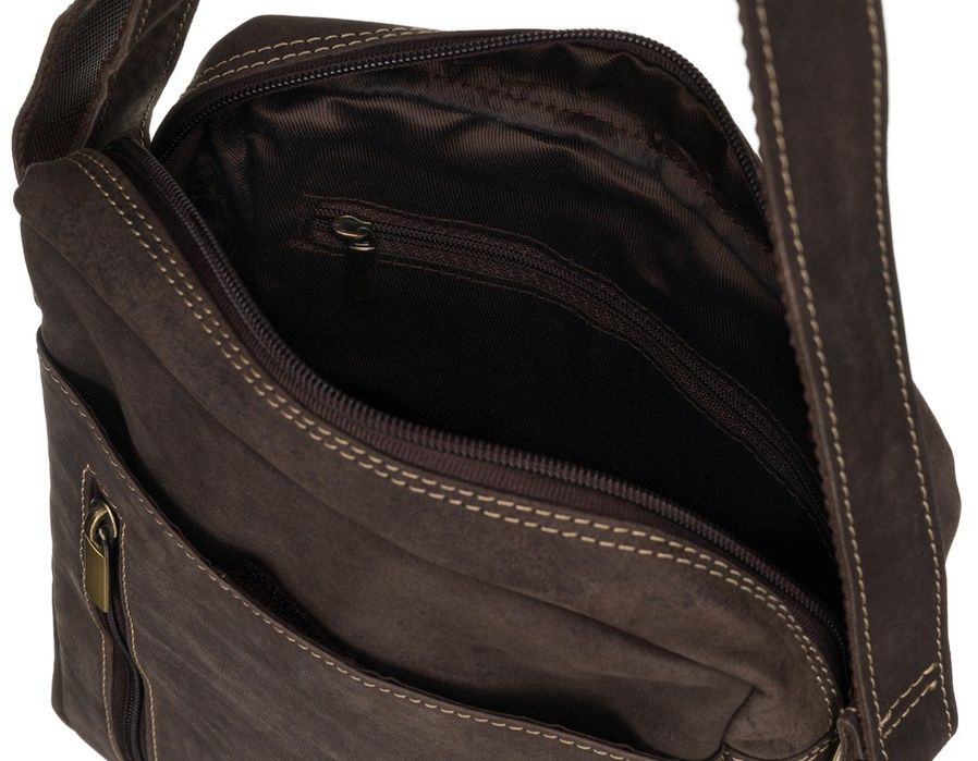 skórzana listonoszka męska z kieszonkami - always wild