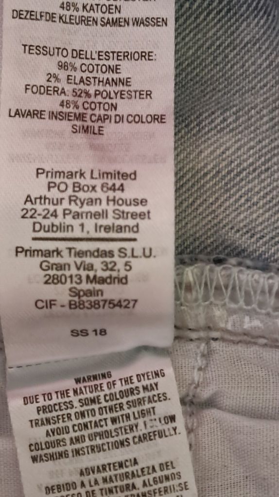 Calções de ganga da Primark  XL  Homem