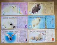 Banknoty ARCTIC TERRITORIES 14 sztuk UNC, terytoria arktyczne