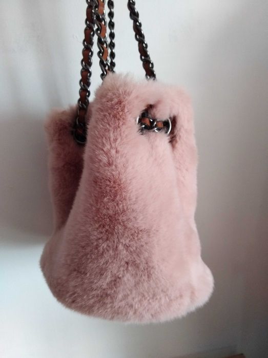 Mala rosa pêlo ótimo estado