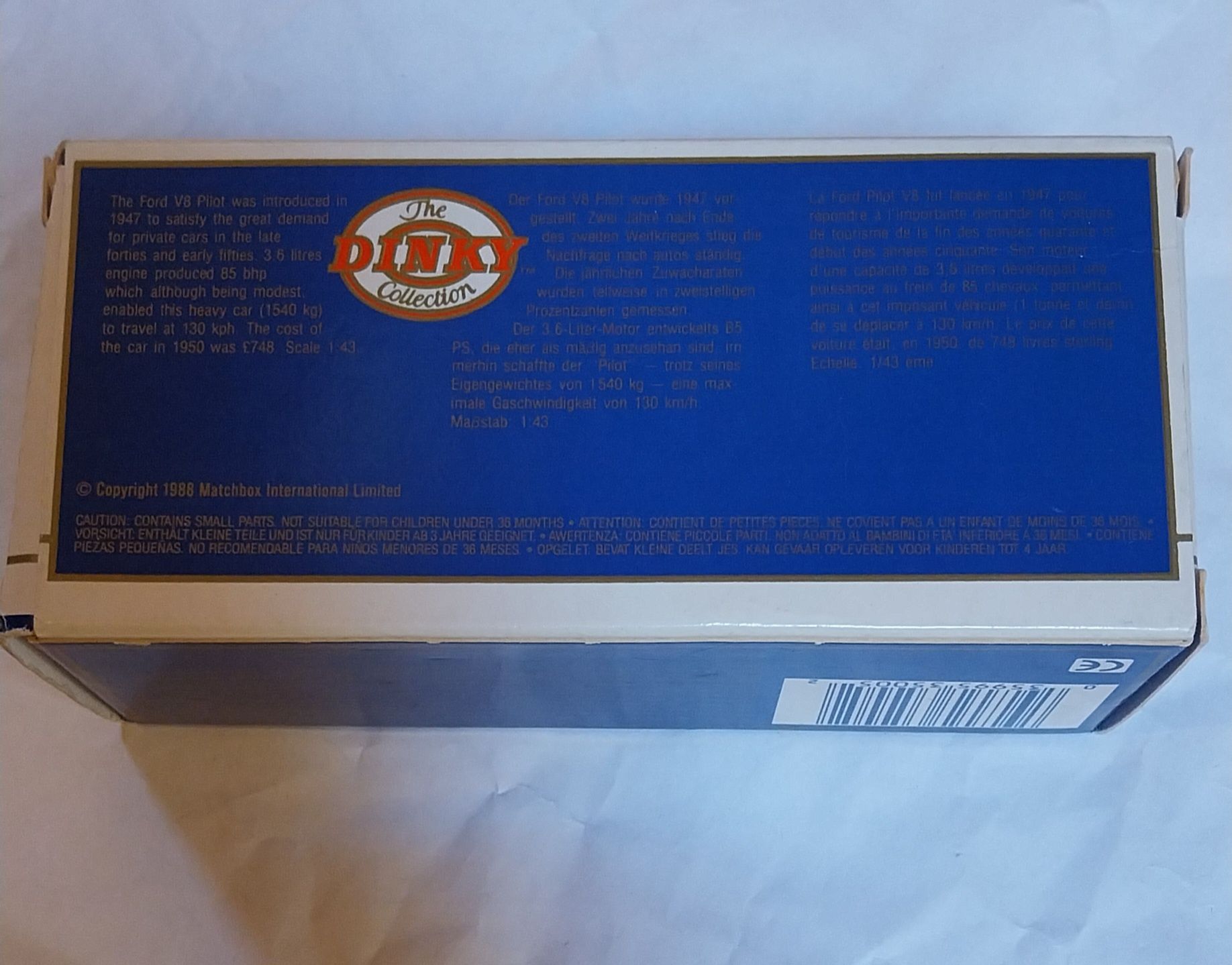 Miniatura antiga Matchbox Dinky Ford V8 Pilot