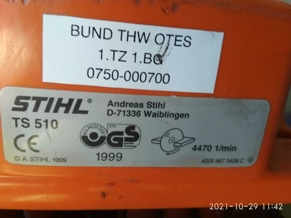 Piła spalinowa do cięcia betonu STHIL  TS 510 zamiana  na myjkę piłę