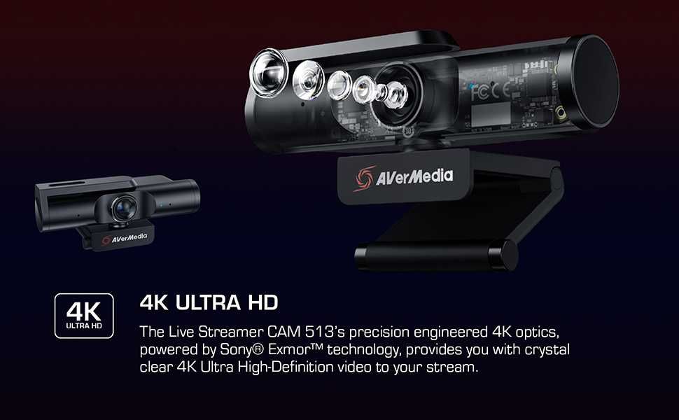 Вебкамера AVerMedia 4К Ultra HD Live CAM Streamer PW513