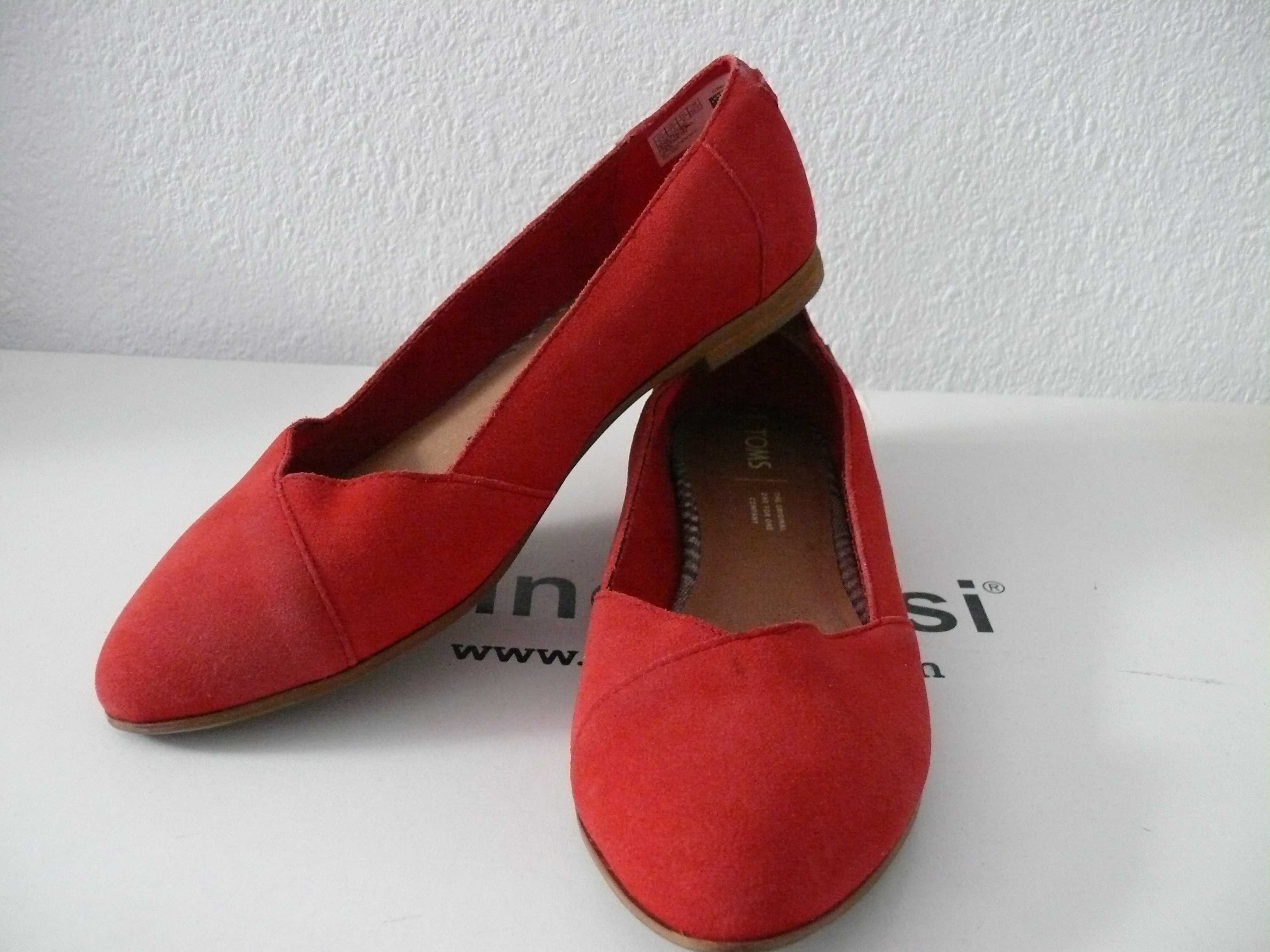 Nowe baleriny damskie "Toms" skóra 100%,roz.41