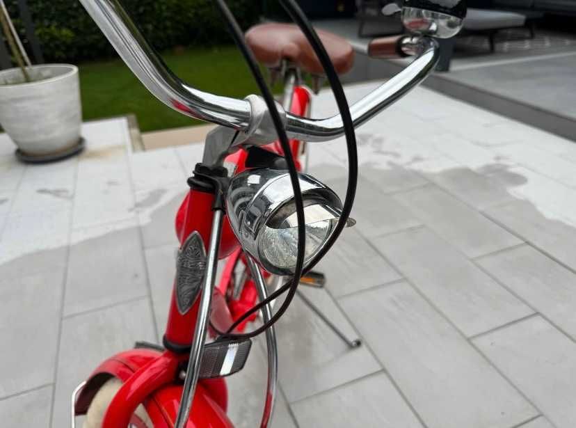 GDAŃSK ROWER ELECTRA INDY 3i USA Cruiser Miejski Stylowy Czerwony