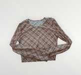 Brazowy crop top rozmiar L Stan bardzo dobry