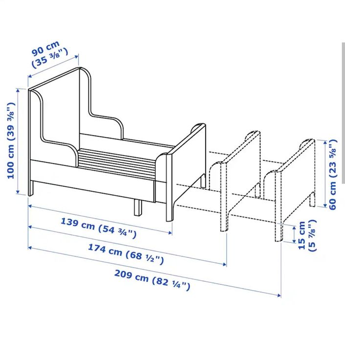 Cama de criança estensivel