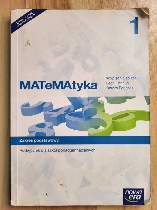 Matematyka 1 podręcznik zakres podstawowy nowa era