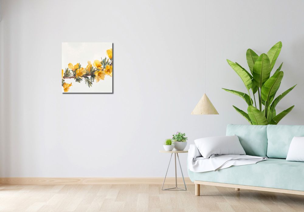 Obraz 50x50cm Żółte Kwiaty