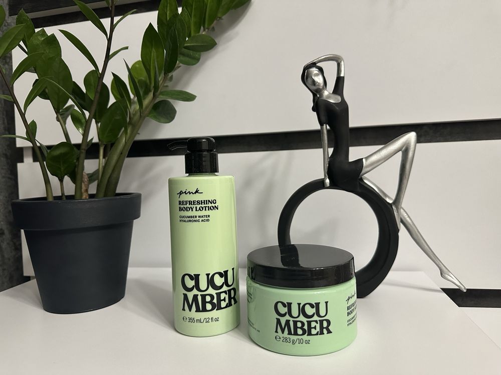 Набір water wash cucumber лосьйон гель скраб для тіла victorias secret