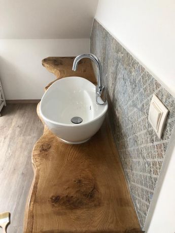 Drewniany blat monolit łazienka kuchnia stół biuro dąb orzech loft