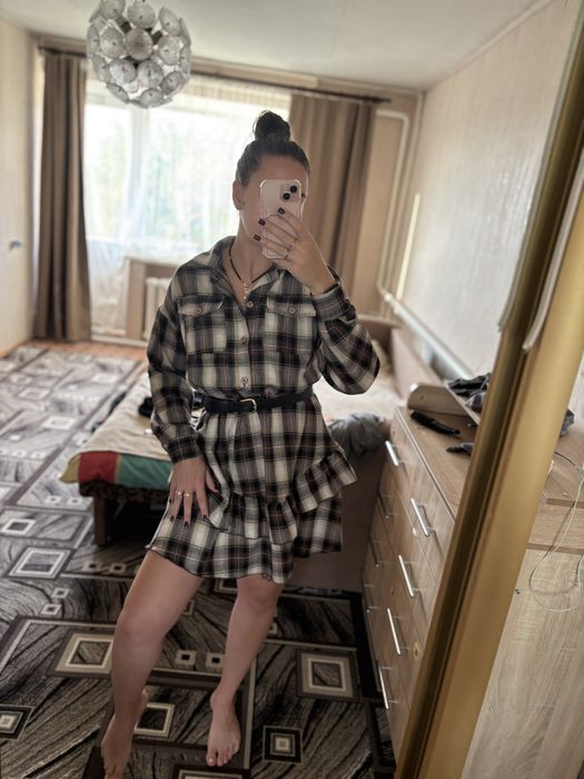 Сукня в клітинку с-м