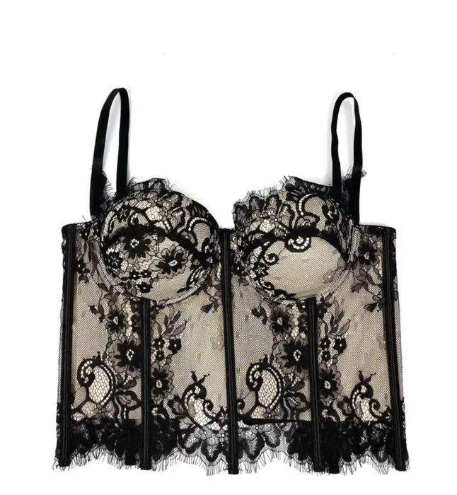 Корсет ажурный черный