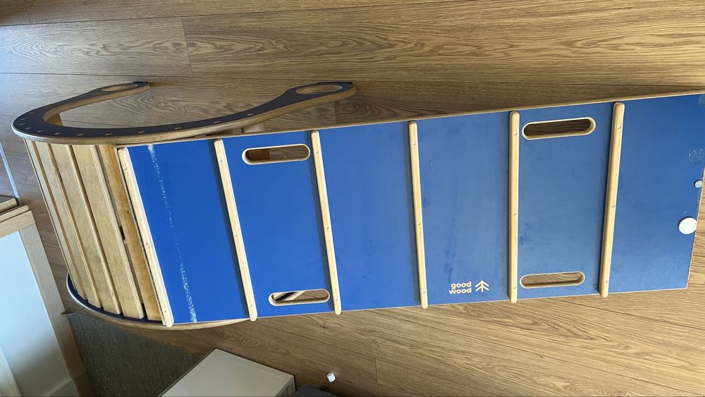 Bujak zjeżdżalnia drabinka good wood niebieski