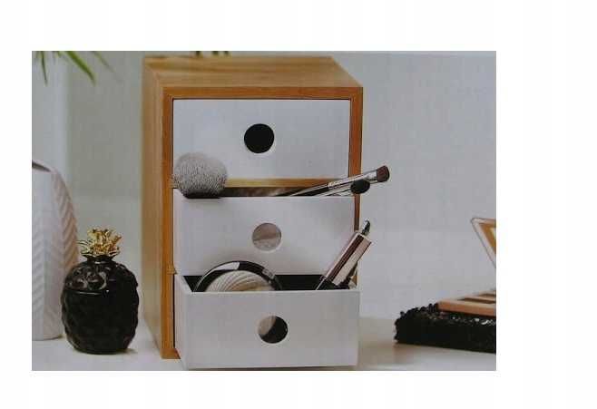 Mini komoda Bambusowa bambus organizer szufladki NOWY