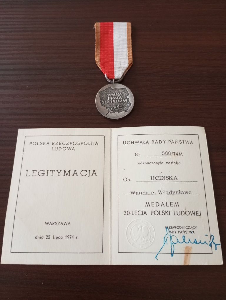 Medal 30 lecia PRL