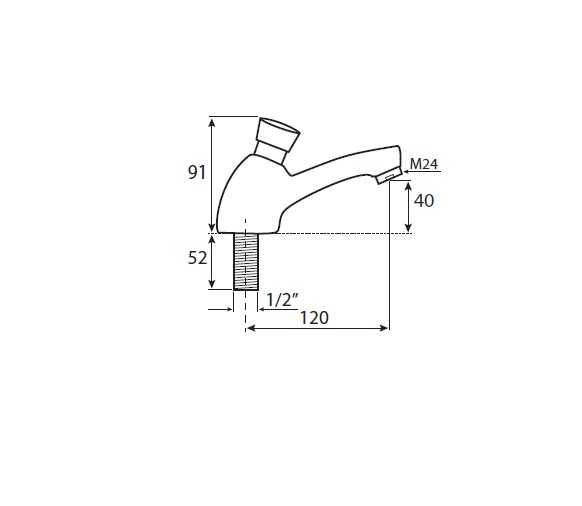 Bateria Umywalkowa Czasowa Chrom Vedo VZC5501