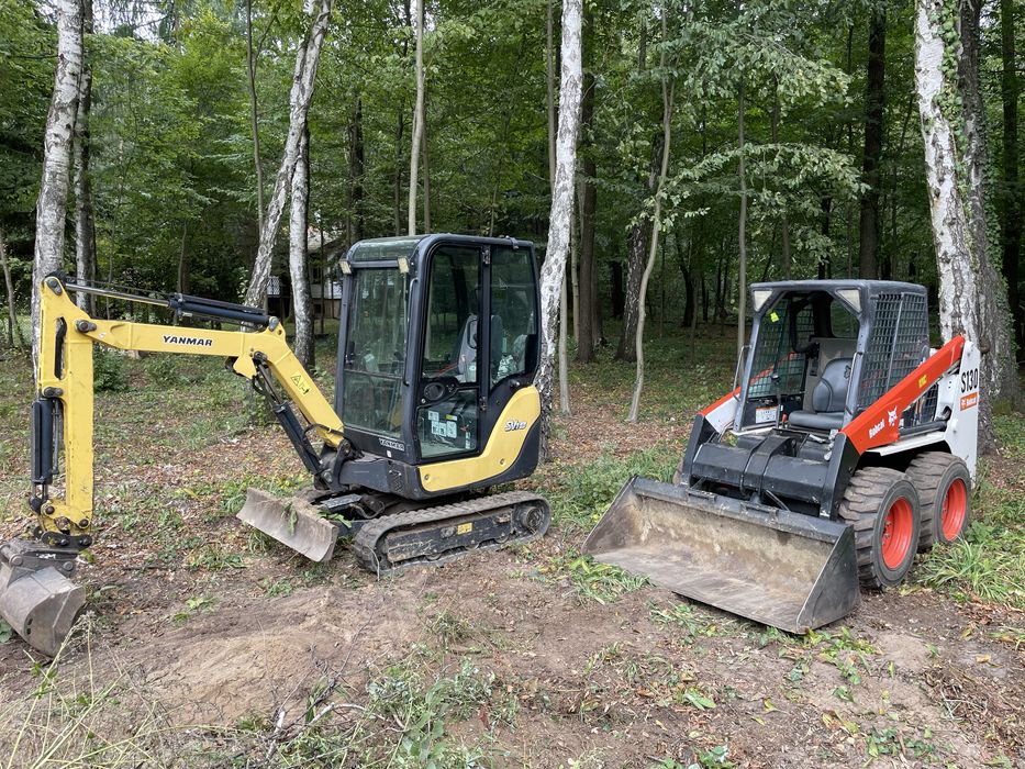 Usługi Minikoparka3.5t Miniładowarka Bobcat Roboty Ziemne Prace Ziemne