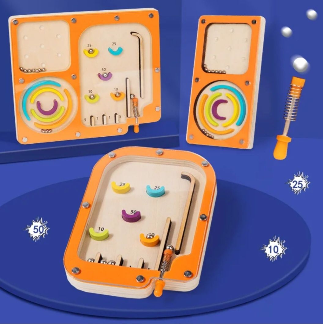 Zabawka labirynt Montessori Pinball